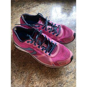 Newton Womens Pink Aqua Black Running Shoes Size 8.5